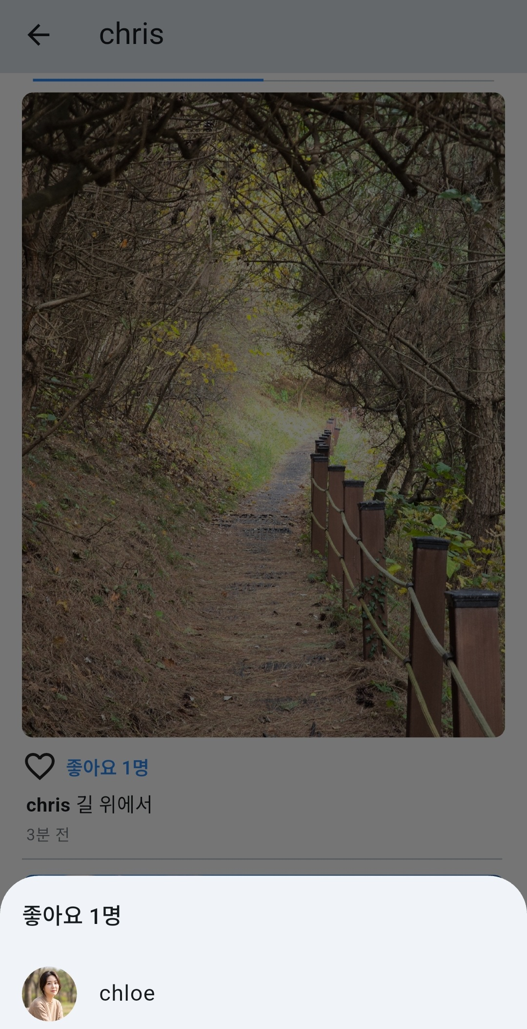 원앤온리 피드 화면